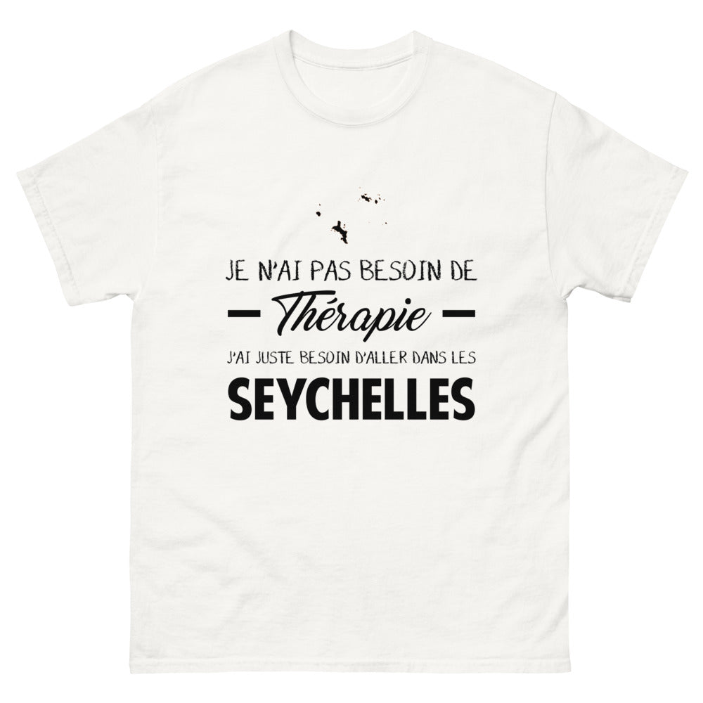 T-shirt blanc dans les Seychelles - Thérapie