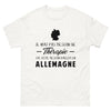 T-shirt blanc en Allemagne - Thérapie