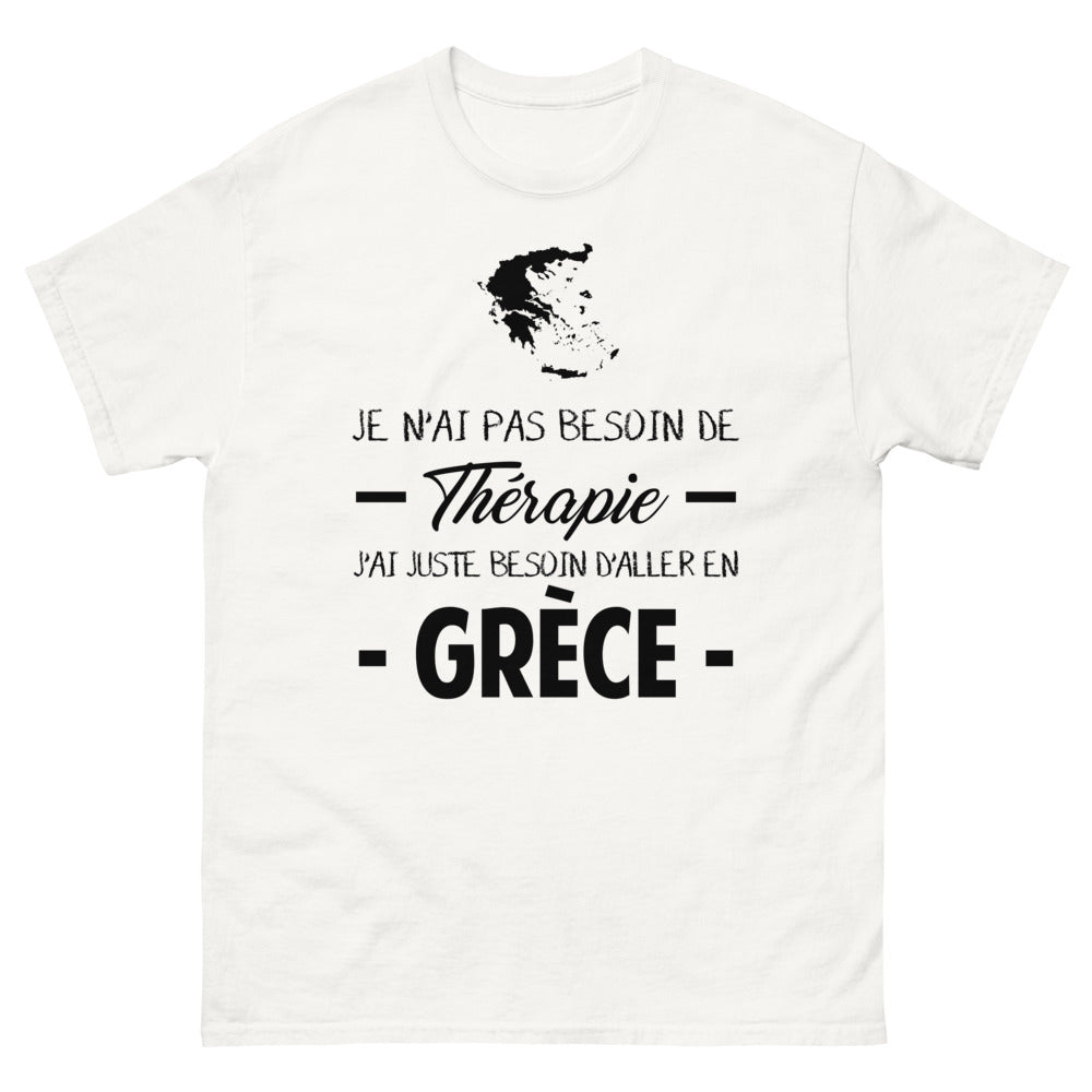 T-shirt blanc en Grece - Thérapie