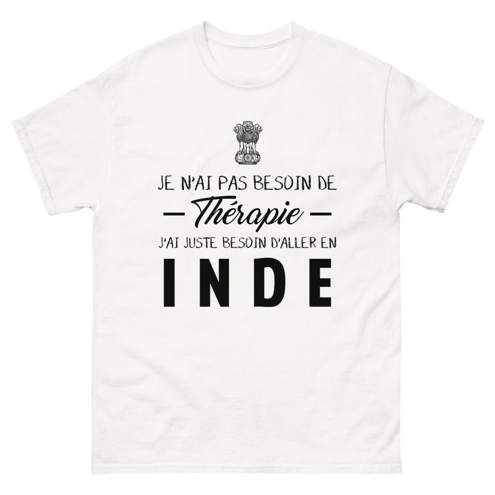 T-shirt blanc en Inde - Thérapie