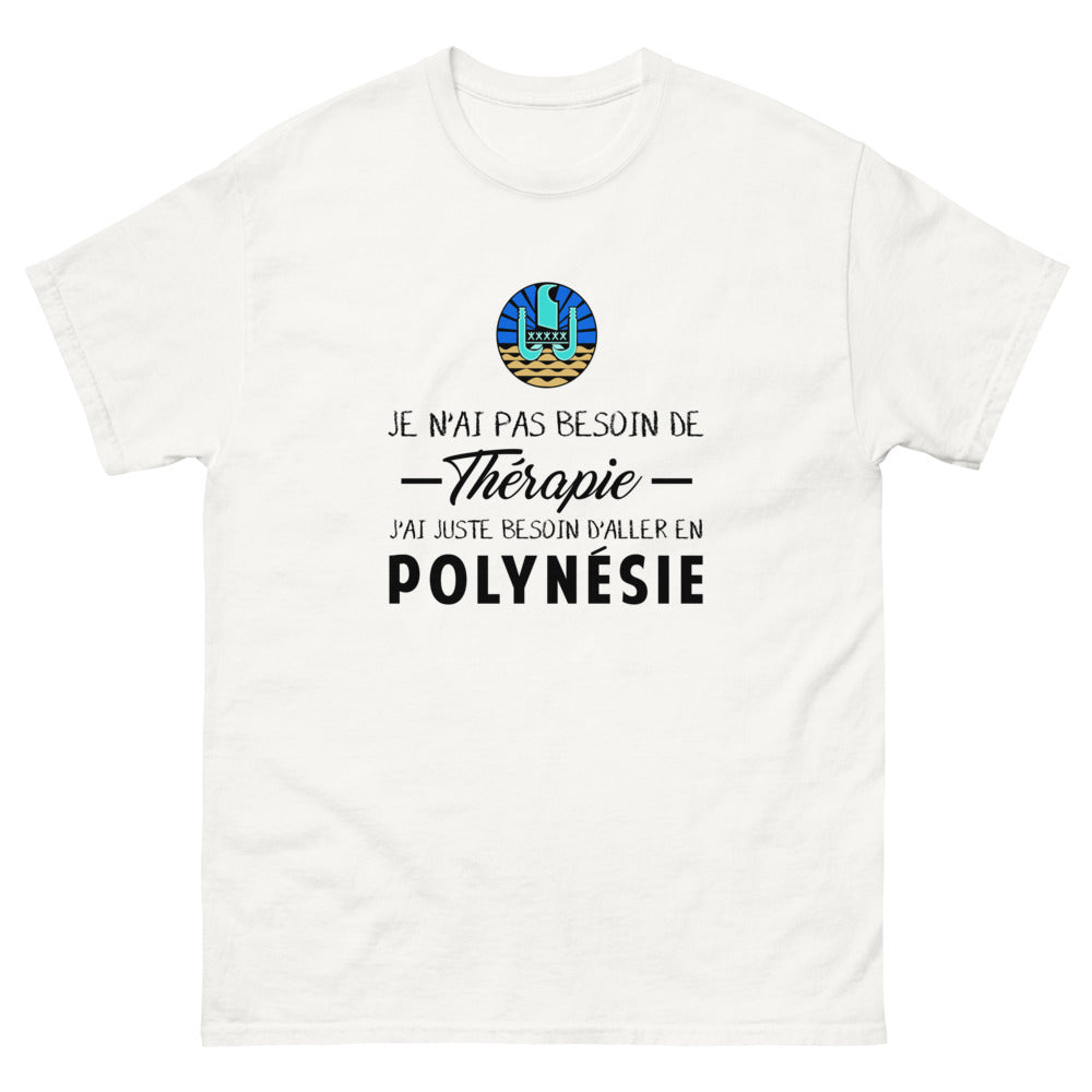 T-shirt blanc en Polynesie - Thérapie
