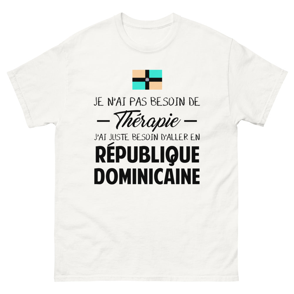 T-shirt blanc en Republique Dominicaine - Thérapie