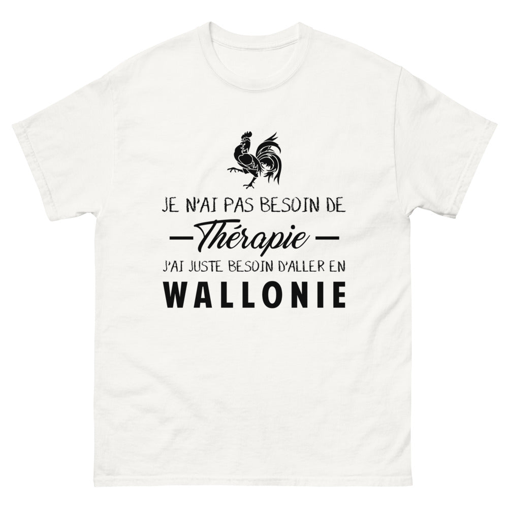 T-shirt blanc en Wallonie - Thérapie