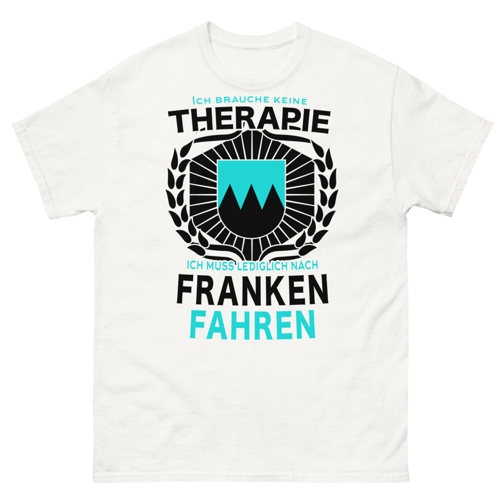 T-shirt blanc Ich Brauche Keine Therapie Ich Muss Lediglich Nach Franken Fahren_de_sombre_std.png - Thérapie