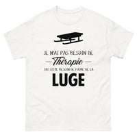 Thumbnail for T-shirt blanc Je N Ai Pas Besoin de Therapie J Ai Juste Besoin de Faire de la Luge_fr_sombre_std.png - Thérapie