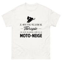 Thumbnail for T-shirt blanc Je N Ai Pas Besoin de Therapie J Ai Juste Besoin de Faire de la Moto Neige_fr_sombre_std.png - Thérapie