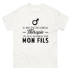 T-shirt blanc Je N Ai Pas Besoin de Therapie J Ai Juste Besoin de Voir Mon Fils_fr_sombre_std.png - Thérapie