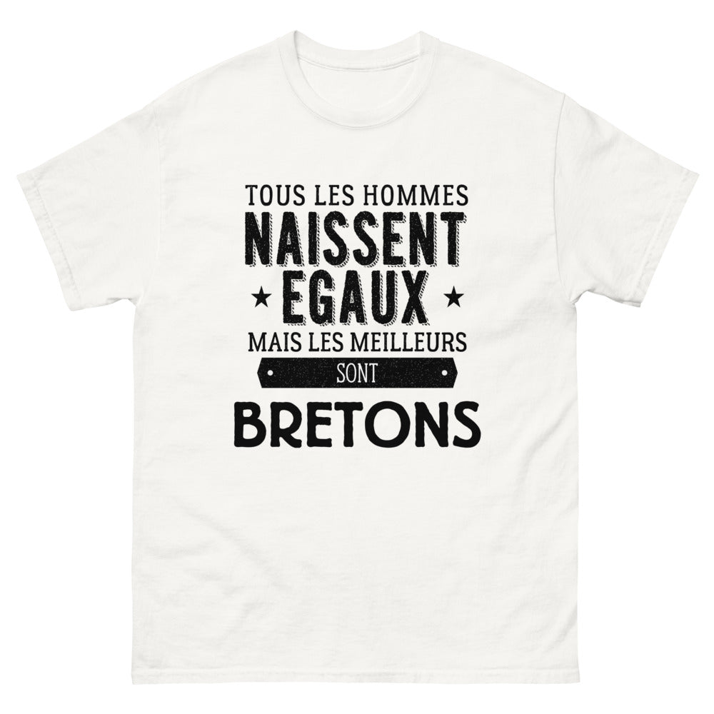 T-shirt blanc Les Meilleurs Sont Bretons