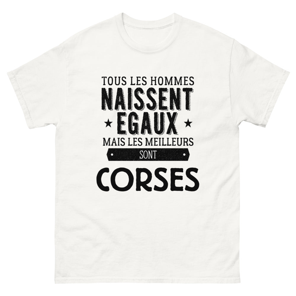 T-shirt blanc Les Meilleurs Sont Corses