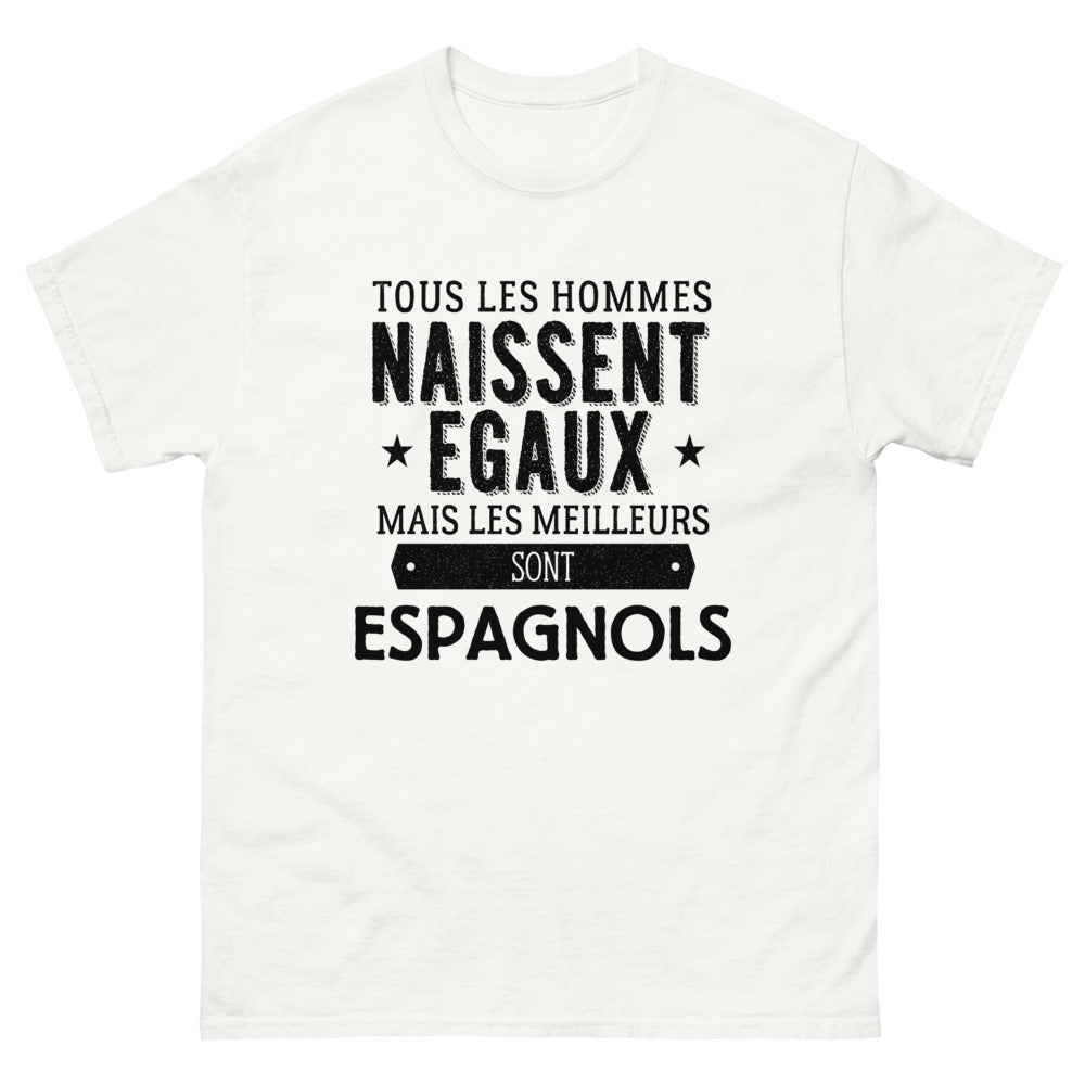 T-shirt blanc Les Meilleurs Sont Espagnols