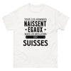 T-shirt blanc Les Meilleurs Sont Suisses