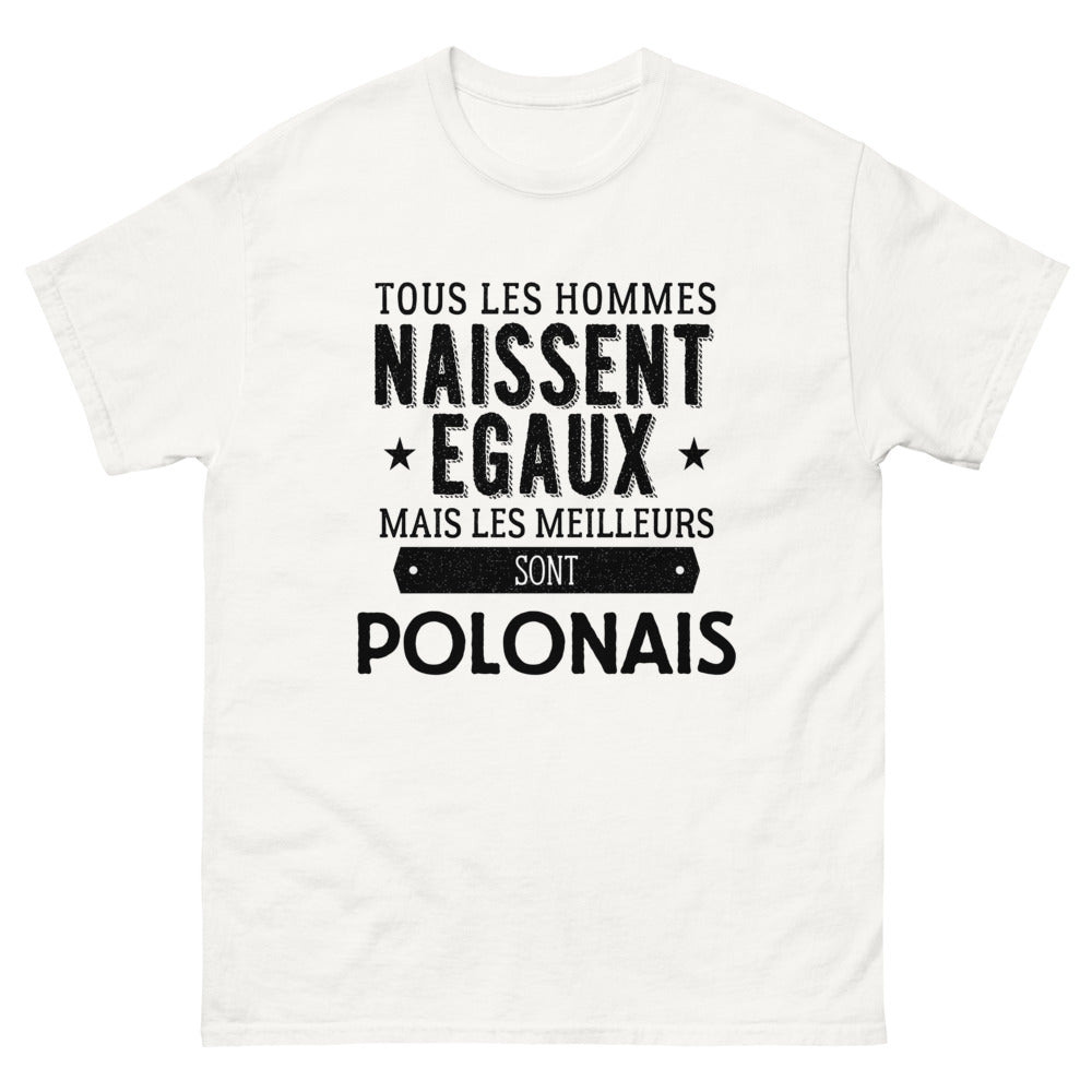T-shirt blanc Les Meilleurs Sont Polonais
