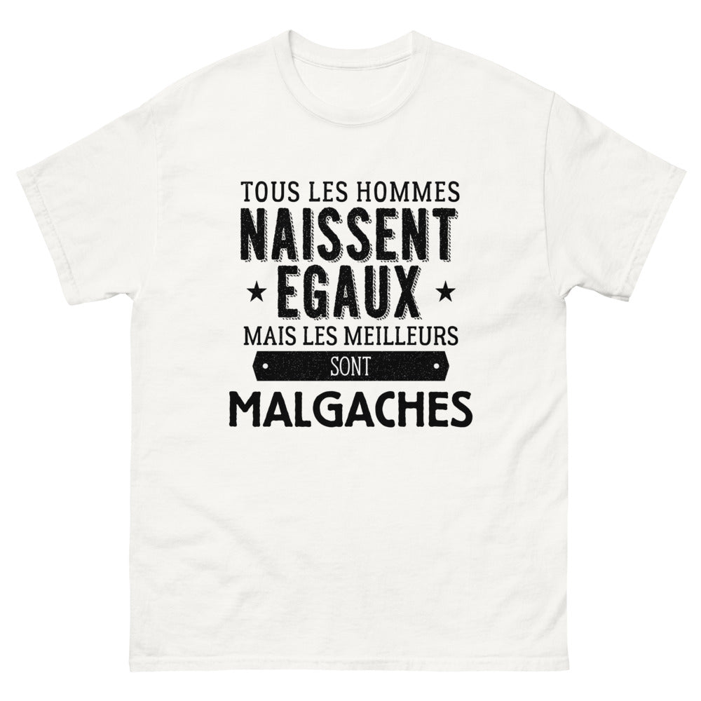 T-shirt blanc Les Meilleurs Sont Malgaches