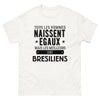T-shirt blanc Les Meilleurs Sont Bresiliens