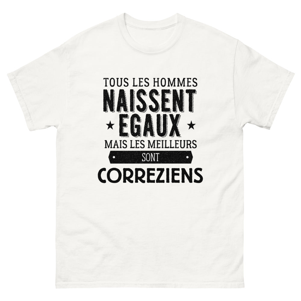 T-shirt blanc Les Meilleurs Sont Correziens