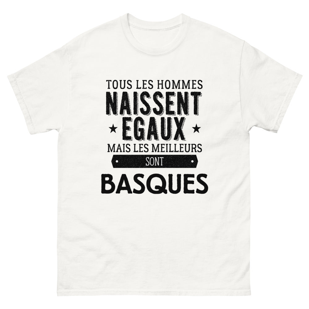 T-shirt blanc Les Meilleurs Sont Basques
