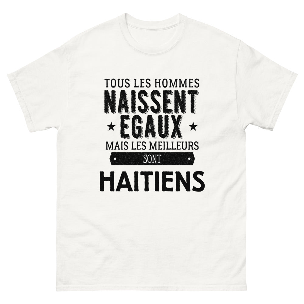 T-shirt blanc Les Meilleurs Sont Haitiens