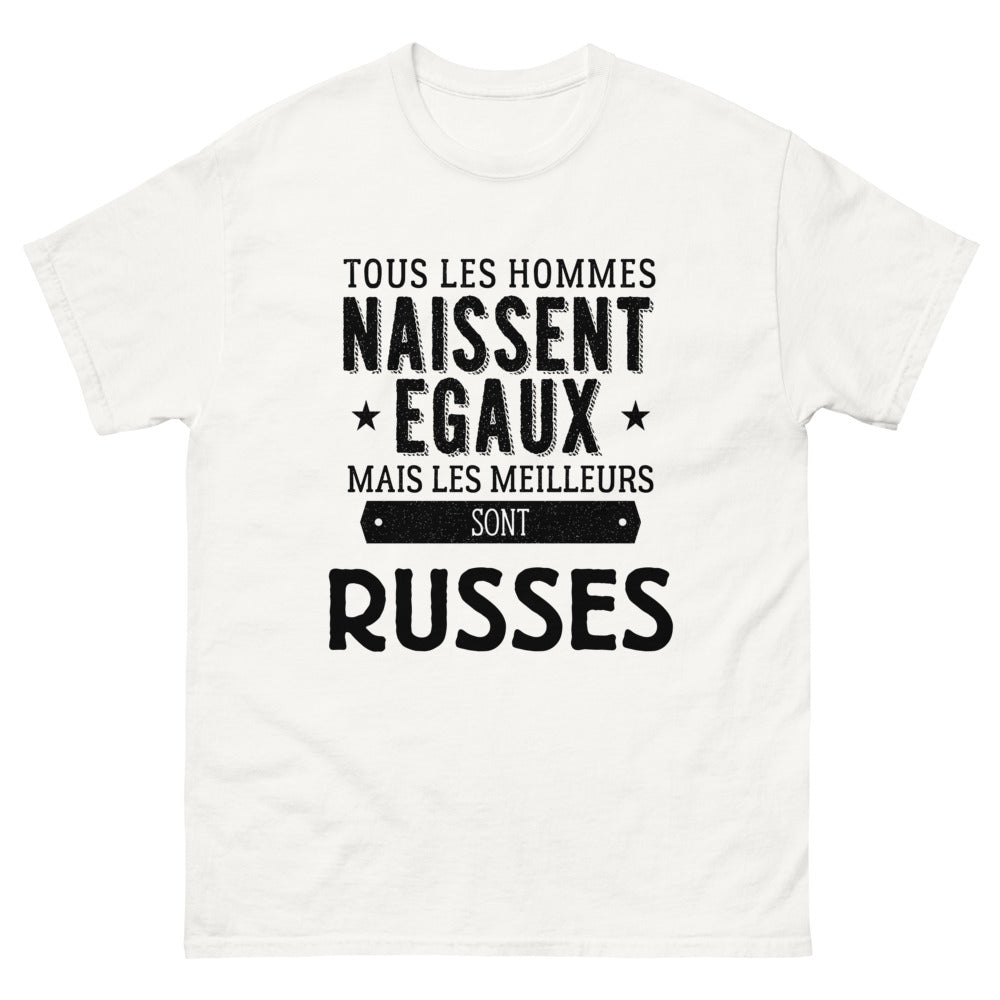 T-shirt blanc Les Meilleurs Sont Russes