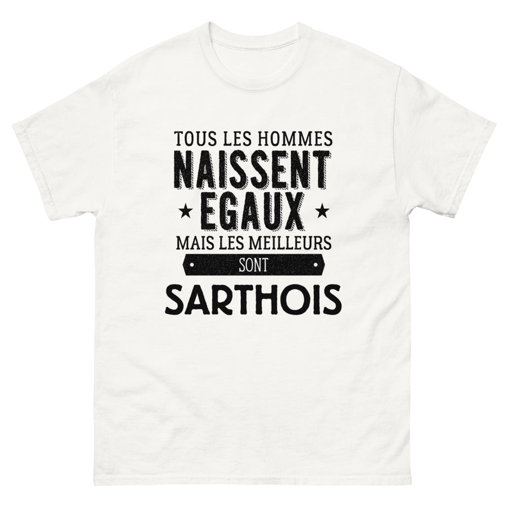 T-shirt blanc Les Meilleurs Sont Sarthois