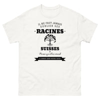 Thumbnail for Il ne faut jamais oublier ses racines SUISSES - T-shirt blanc