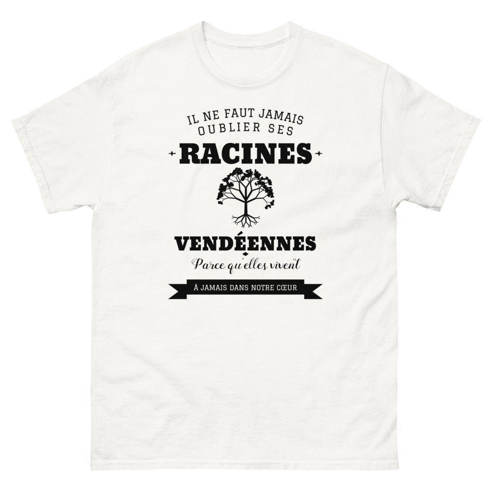 Il ne faut jamais oublier ses racines VENDÉENNES - T-shirt blanc