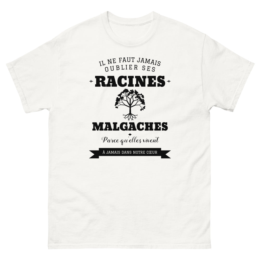 Il ne faut jamais oublier ses racines MALGACHES - T-shirt blanc