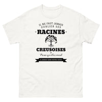 Thumbnail for Il ne faut jamais oublier ses racines CREUSOISES - T-shirt blanc