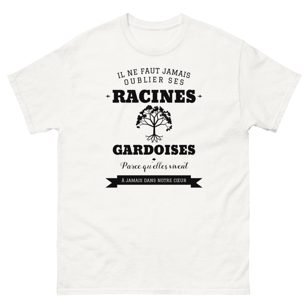 Il ne faut jamais oublier ses racines GARDOISES - T-shirt blanc