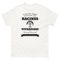Thumbnail for Il ne faut jamais oublier ses racines VIVAROISES - T-shirt blanc