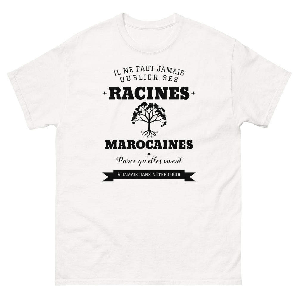Il ne faut jamais oublier ses racines MAROCAINES - T-shirt blanc