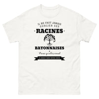 Thumbnail for Il ne faut jamais oublier ses racines BAYONNAISES - T-shirt blanc