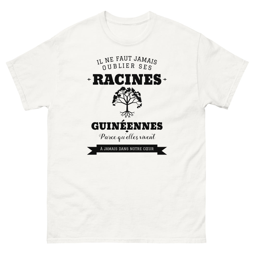 Il ne faut jamais oublier ses racines GUINÉENNES - T-shirt blanc