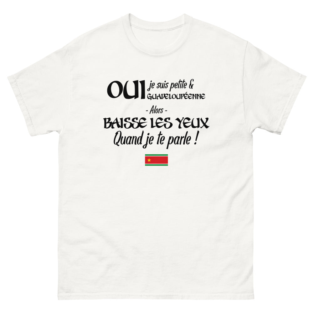 Oui je suis petite et Guadeloupéenne - T-shirt blanc