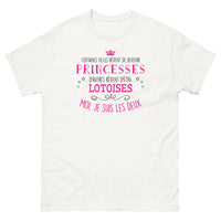Thumbnail for T-shirt Princesse et Lotoise - Certaines filles rêvent de devenir princesses, d'autres rêvent d'être lotoises - T-shirt blanc