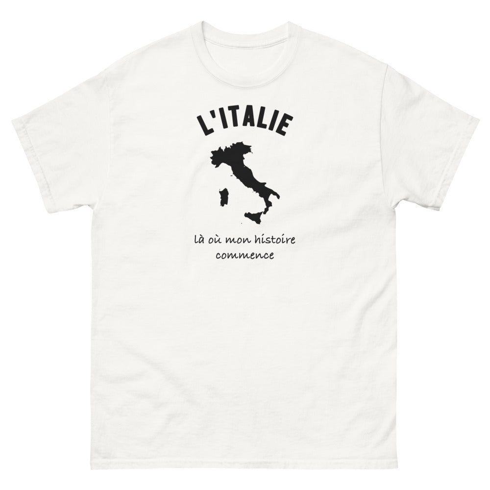 T-shirt L'Italie, là où mon histoire commence - T-shirt blanc