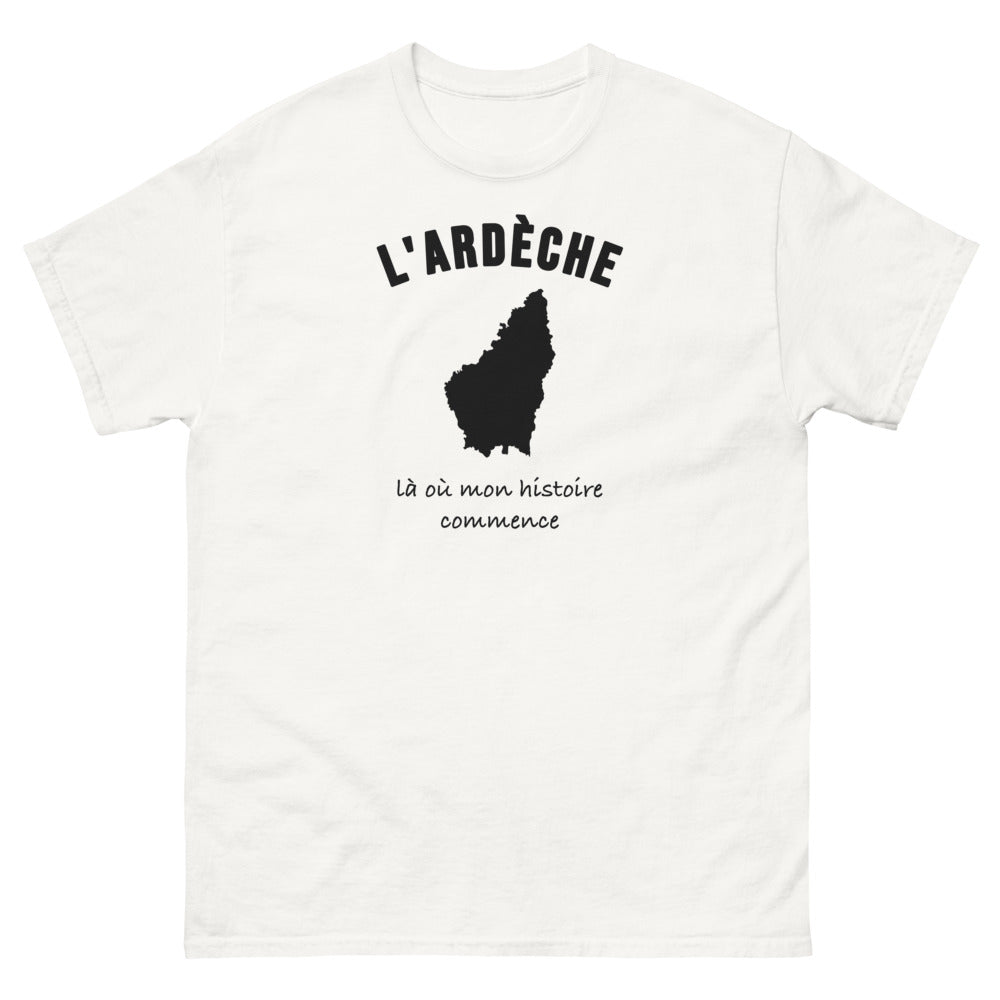 T-shirt L'Ardèche, là où mon histoire commence - T-shirt blanc