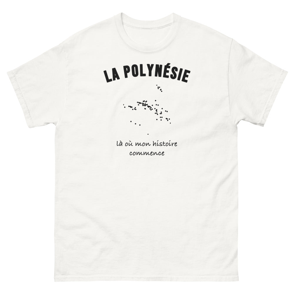 T-shirt La Polynésie, là où mon histoire commence - T-shirt blanc
