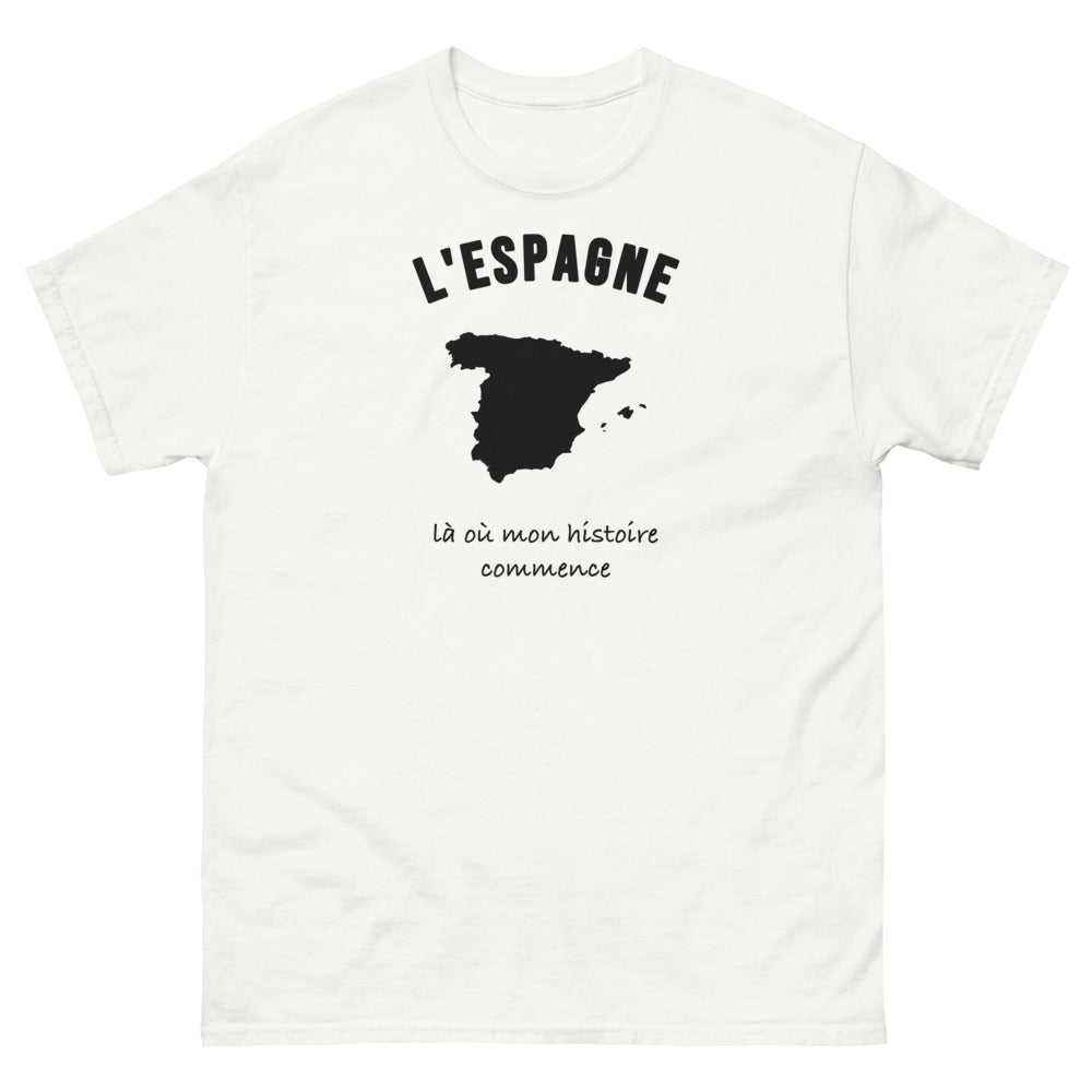 T-shirt L'Espagne, là où mon histoire commence - T-shirt blanc