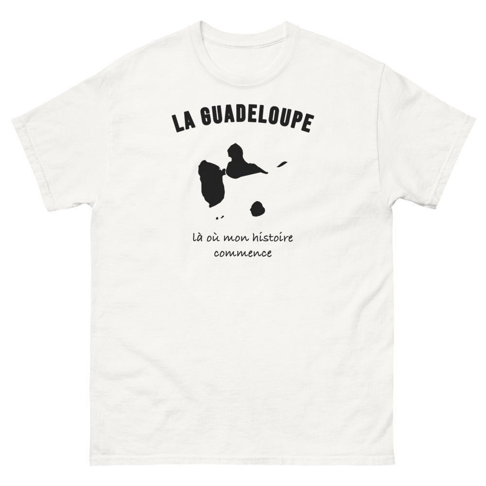 T-shirt La Guadeloupe, là où mon histoire commence - T-shirt blanc