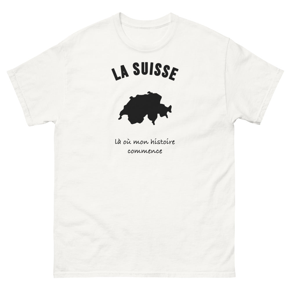 T-shirt La Suisse, là où mon histoire commence - T-shirt blanc