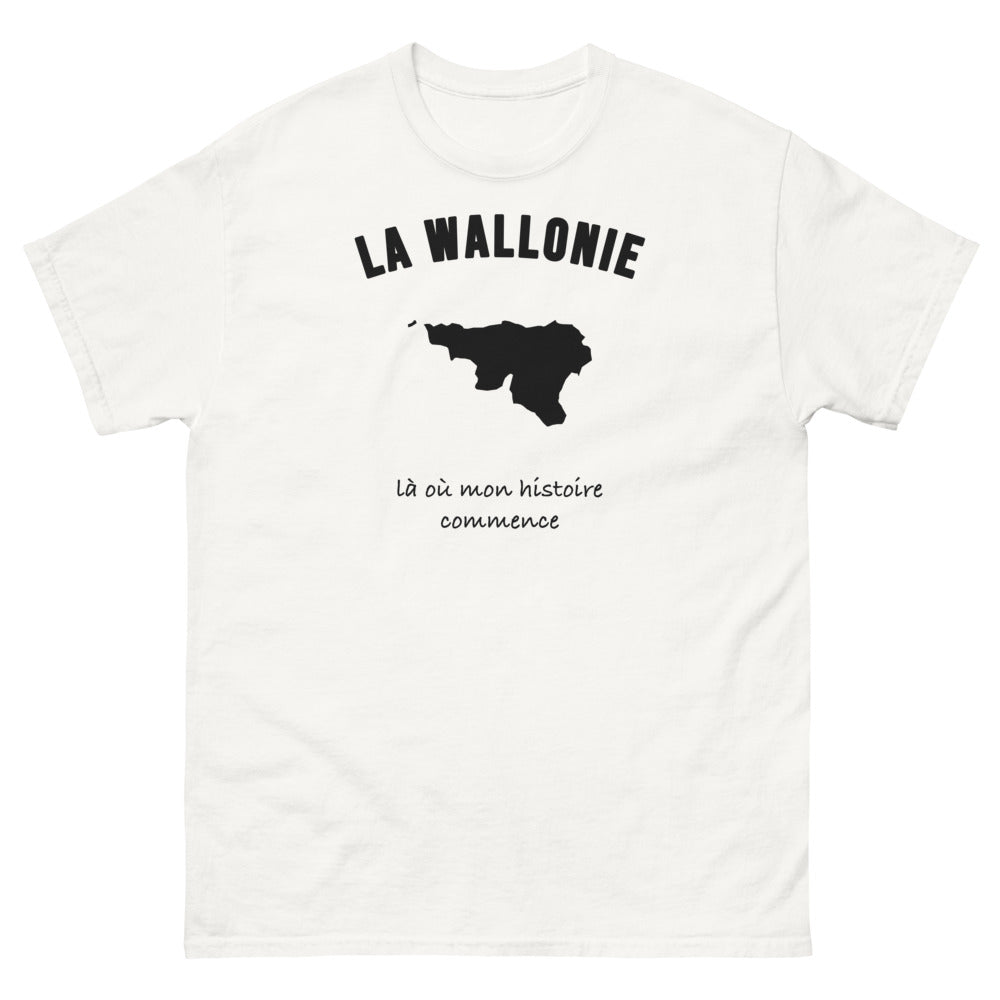 T-shirt La Wallonie, là où mon histoire commence - T-shirt blanc