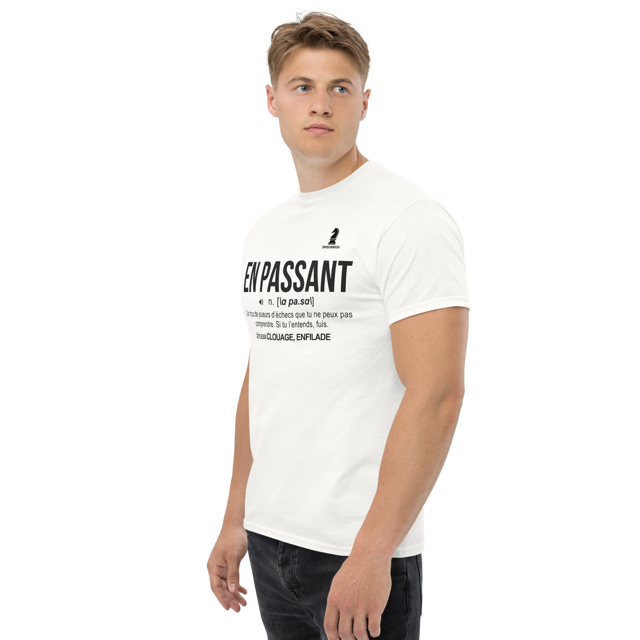 T-shirt Échecs gris cendré - Fierté du Zwischenzug