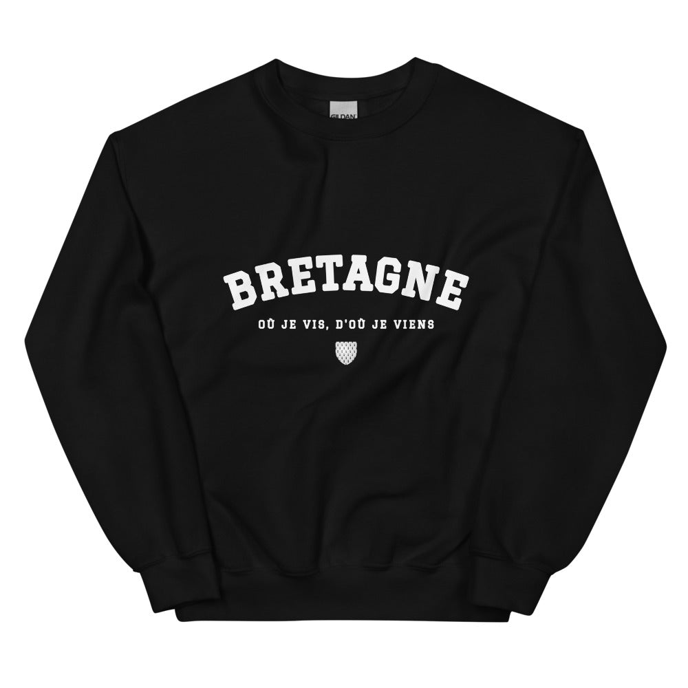 OÙ JE VIS, D'OÙ JE VIENS Breton - Sweat noir