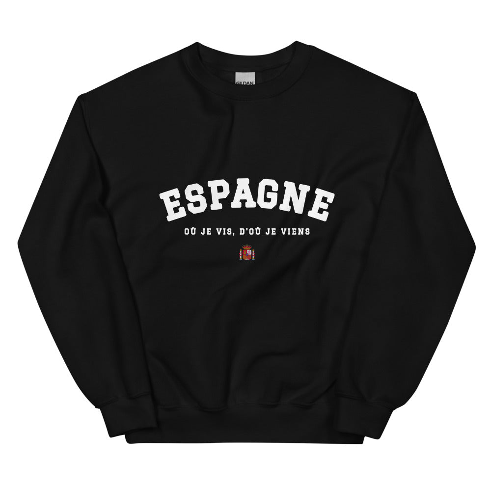 OÙ JE VIS, D'OÙ JE VIENS Espagnol - Sweat noir