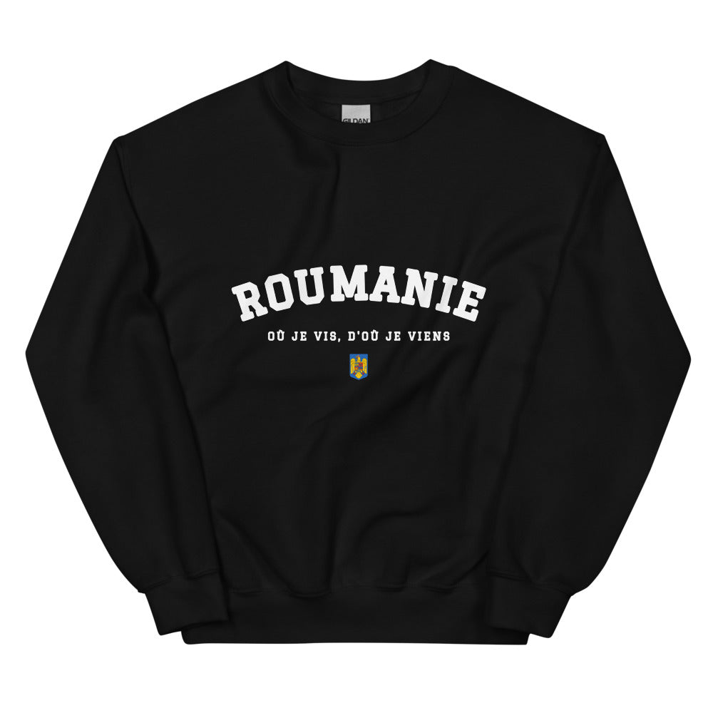 OÙ JE VIS, D'OÙ JE VIENS Roumain - Sweat noir