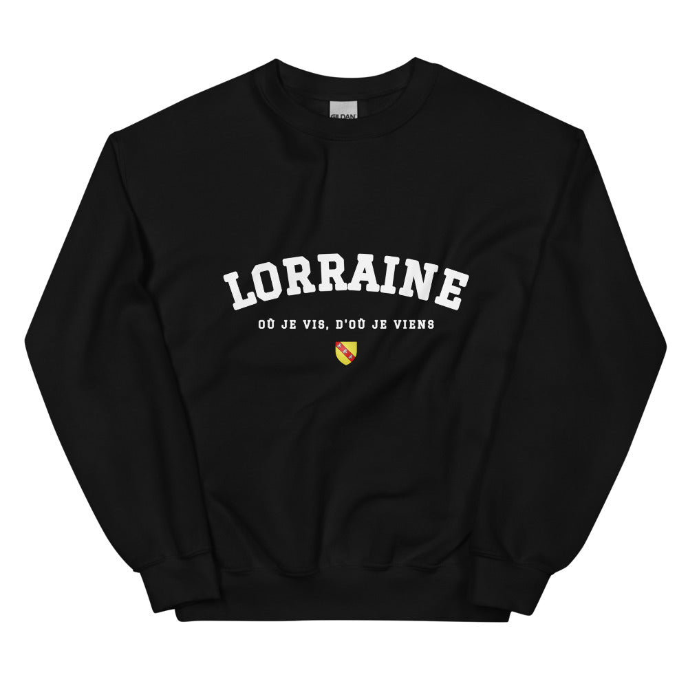 OÙ JE VIS, D'OÙ JE VIENS Lorrain - Sweat noir