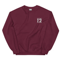 Thumbnail for Unisex-Sweatshirt mit Rundhalsausschnitt – Aveyronnais pour toujours 12 – bestickt