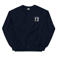 Thumbnail for Unisex-Sweatshirt mit Rundhalsausschnitt – Aveyronnais pour toujours 12 – bestickt