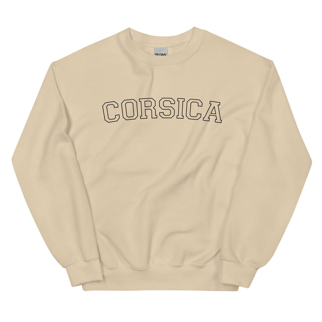 Sweat Corse vert militaire - design vintage pastel