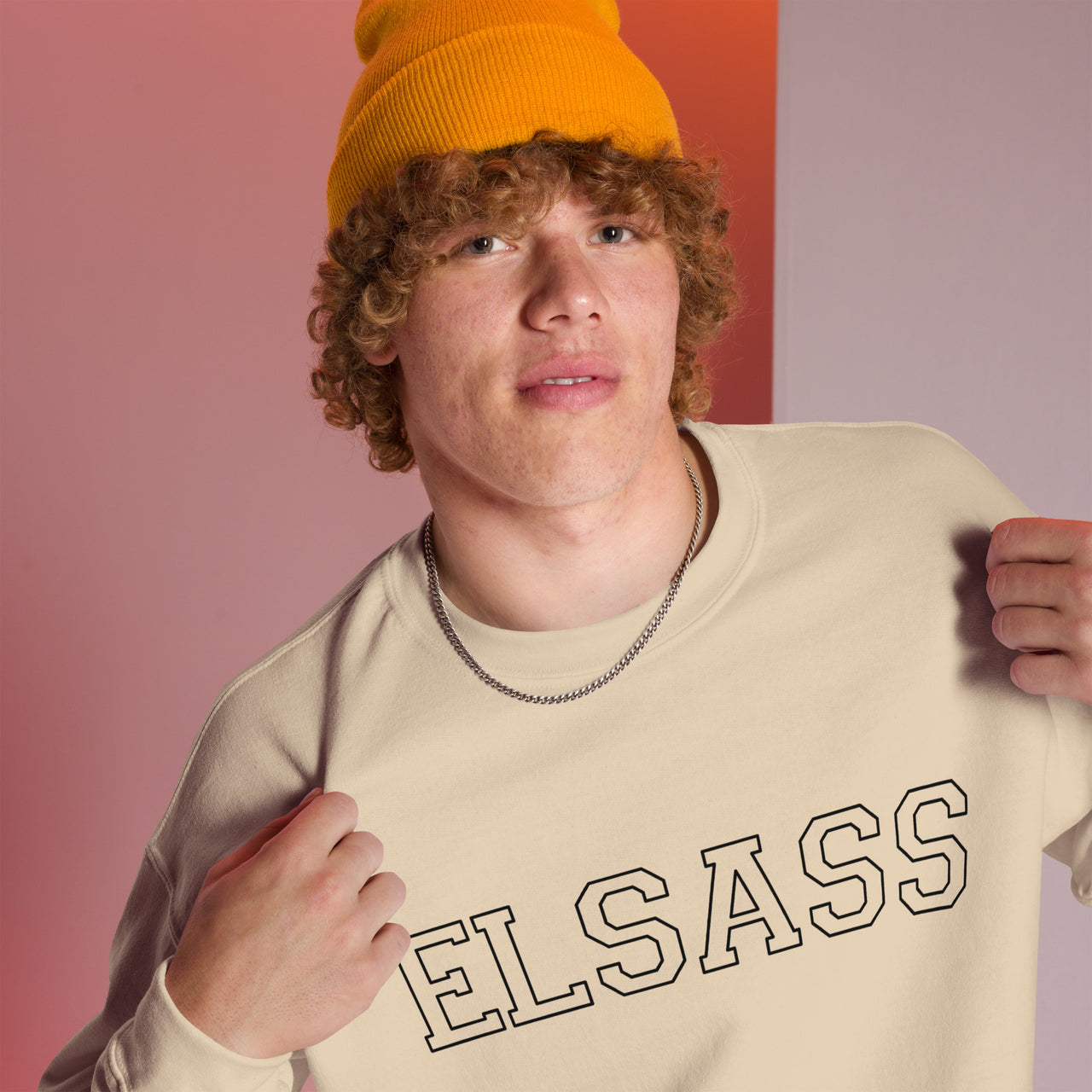 Sweat Alsace bleu clair - design vintage classique Elsass